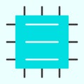Central Processor Unit Icon. CPU Vector Simple Minimal 96x96 Pictogram Royalty Free Stock Photo