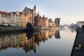 Central quay of Gdansk, Poland. Royalty Free Stock Photo