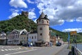 Central Rhine Valley with Historic St. Goarshausen and Medieval Katz Castle, Rhineland-Palatinate, Germany Royalty Free Stock Photo