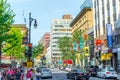 Central Saint Catherine Street in Montreal downtown