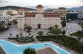 Central square in Argos, Greece . View of the Square of Saint Andrew Agios Andreas, the main square of Argos city, Peloponnese, Royalty Free Stock Photo