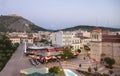 Central square in Argos, Greece . View of the Square of Saint Andrew Agios Andreas, the main square of Argos city, Peloponnese, Royalty Free Stock Photo