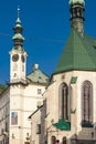 central square, Banska Stiavnica, Slovakia Royalty Free Stock Photo