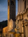 Brescia, Piazza del Duomo square. City landmark. Lombardy, Italy