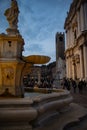 Brescia, Piazza del Duomo square. City landmark. Lombardy, Italy