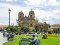 Central square In Cuzco, Plaza de Armas. Peru.