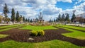 Central Square at the Exhibition of Achievements of National Economy Royalty Free Stock Photo