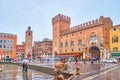 The central square in Ferrara, Italy Royalty Free Stock Photo