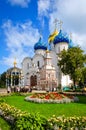 Central square in Holy Trinity St. Sergius Lavra Royalty Free Stock Photo