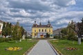 Central square and old town hall in Sighet, Maramuresh, Romania