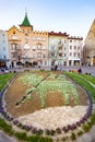 Central square in Ortisei, Italy Royalty Free Stock Photo