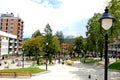 Central square in Raska, town of southwestern Serbia. Royalty Free Stock Photo