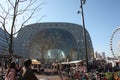 Central square of the Rotterdam market in the Dutch metropolis. nice spring day