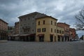 Central square in Santarcangelo di Romagna, Italy Royalty Free Stock Photo