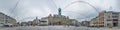 The central square and town hall in Mons, Belgium.