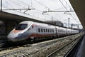 fast train in Bologna station Italy Royalty Free Stock Photo