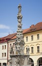 Tall statue was sculpted during the plague years long ago in Kutna Hora, Czech Republic. Royalty Free Stock Photo