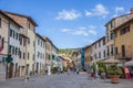 Central street in Gaiole in Chianti Royalty Free Stock Photo