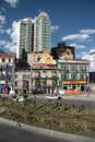 Central street of La Paz, Bolivia