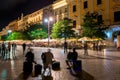 the central street of the old European city Royalty Free Stock Photo