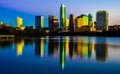 Central Texas Magical Skyline Reflection Austin Texas Royalty Free Stock Photo