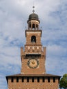The central tower or Torre del Filarete of Sforza Castle or Castello Sforzesco, Milan