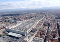 Central train station terminal aerial view, Rome Italy Royalty Free Stock Photo