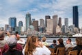 Central Waterfront and downtown Seattle Royalty Free Stock Photo