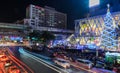 Central World shopping mall at night Royalty Free Stock Photo