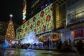Central World shopping mall at night, welcome to Christmas Royalty Free Stock Photo
