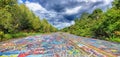 Centralia, Pennsylvania graffiti highway before it was covered with dirt