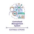 Centralised management system concept icon