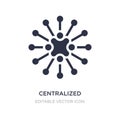 centralized connections icon on white background. Simple element illustration from Business concept Royalty Free Stock Photo