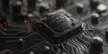 Centralized Control of Consciousness: A Closeup of a Futuristic Artificial Intelligence Chip