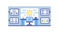 Centralized Control Room. Integrated System. Advanced Monitoring, vector design Generative AI Royalty Free Stock Photo