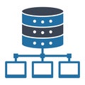 Centralized database Glyph Isolated Vector icon which can easily modify or edit