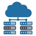 Centralized database Glyph Isolated Vector icon which can easily modify or edit