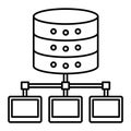 Centralized database Isolated Vector icon