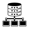 Centralized database Vector Icon which can easily modify or edit