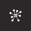 Centralized icon. Filled Centralized icon for website design and mobile, app development. Centralized icon from filled blockchain