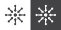 Centralized icon Thin line illustration set