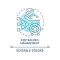 Centralized management turquoise concept icon Royalty Free Stock Photo