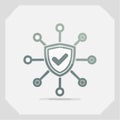 Centralized Security System Shield Icon Royalty Free Stock Photo
