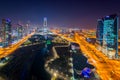 Centralpark at Night Incheon, South Korea. Royalty Free Stock Photo