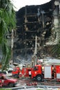 Centralworld building burned. Royalty Free Stock Photo