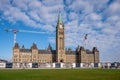 Centre Block under renovation on Canada`s Parliament Hill