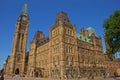 This is Centre Block which is the main building of the Canadian parliamentary complex on Parliament Hill, Ottawa, Ontario, Canada