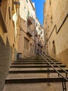 Narrow streets in the historic quarter of Cardona