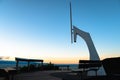 Centre of New Zealand monument at sunset