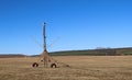 Centre pivot irrigation on farm near Oudtshoorn